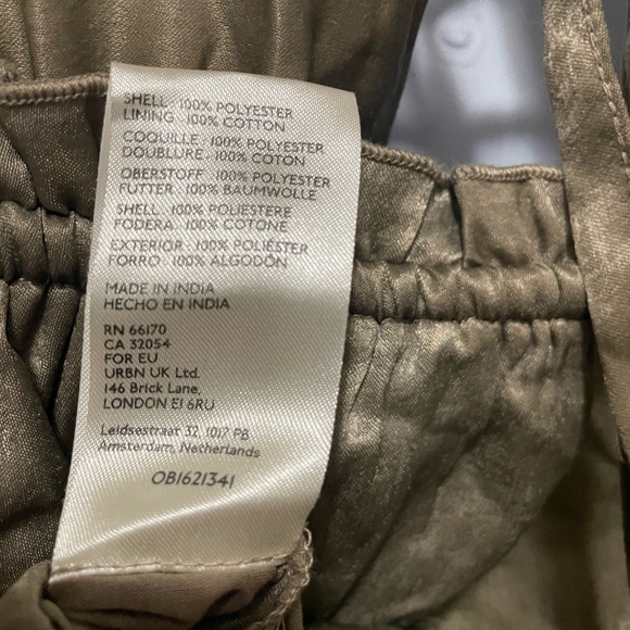 Free People Cassidy Silky Smocked Romper Olive Green  Size XS - Picture 14 of 15